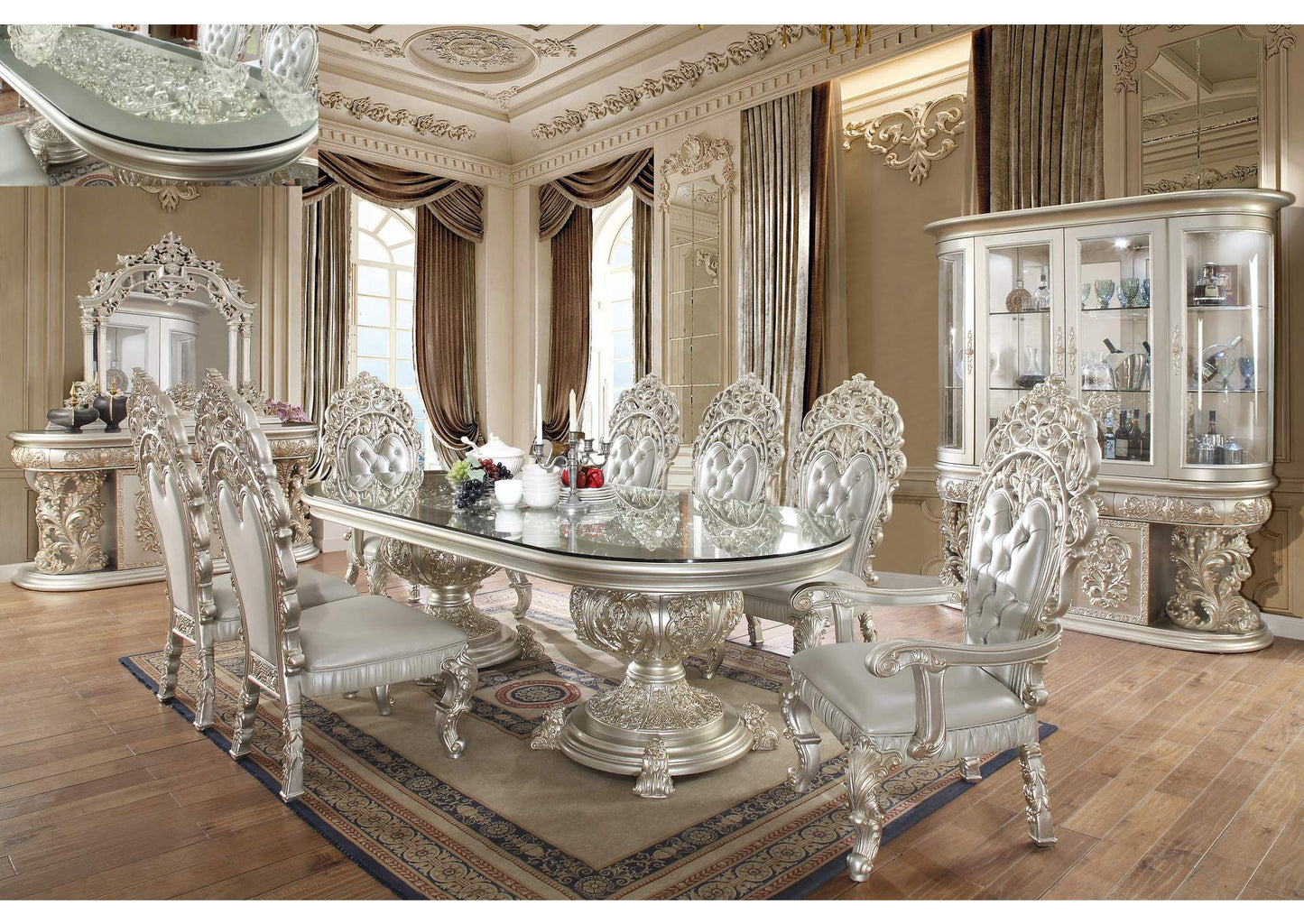 Magnisy Hand Carved European Dining Table