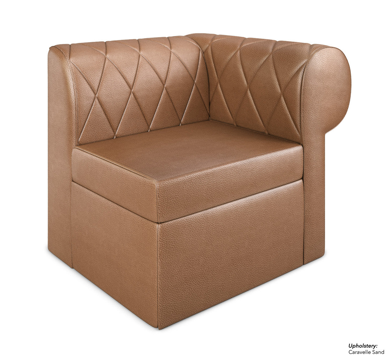 Extensión lateral derecha con brazo redondeado y capitoné modular Venice Diamond-Tufted