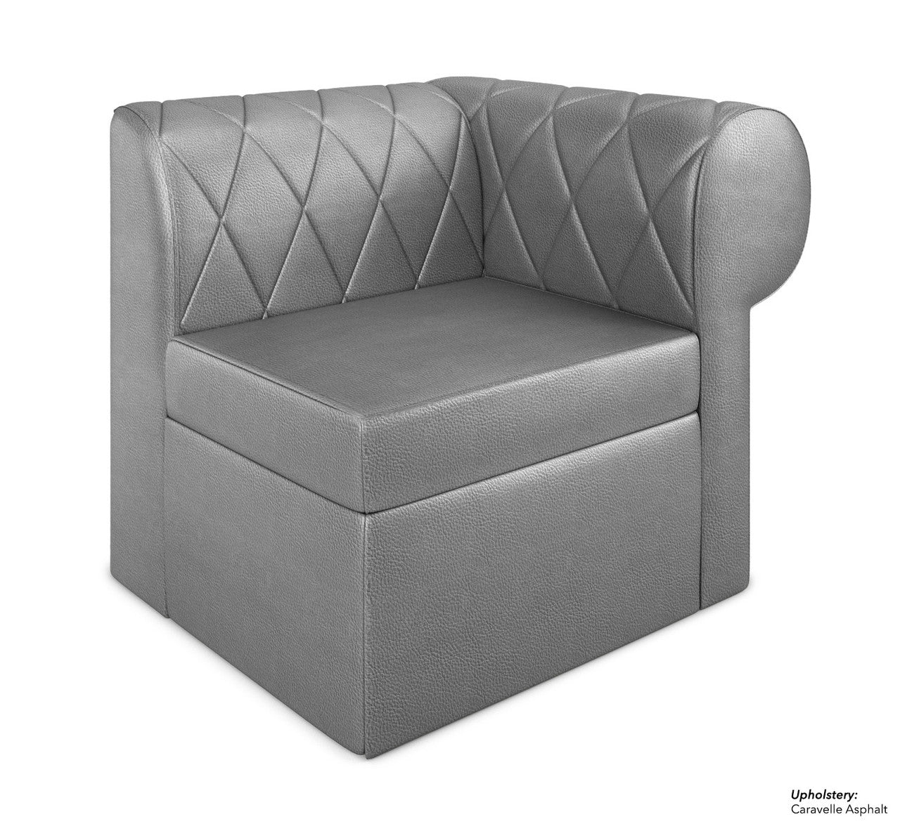 Extensión lateral derecha con brazo redondeado y capitoné modular Venice Diamond-Tufted