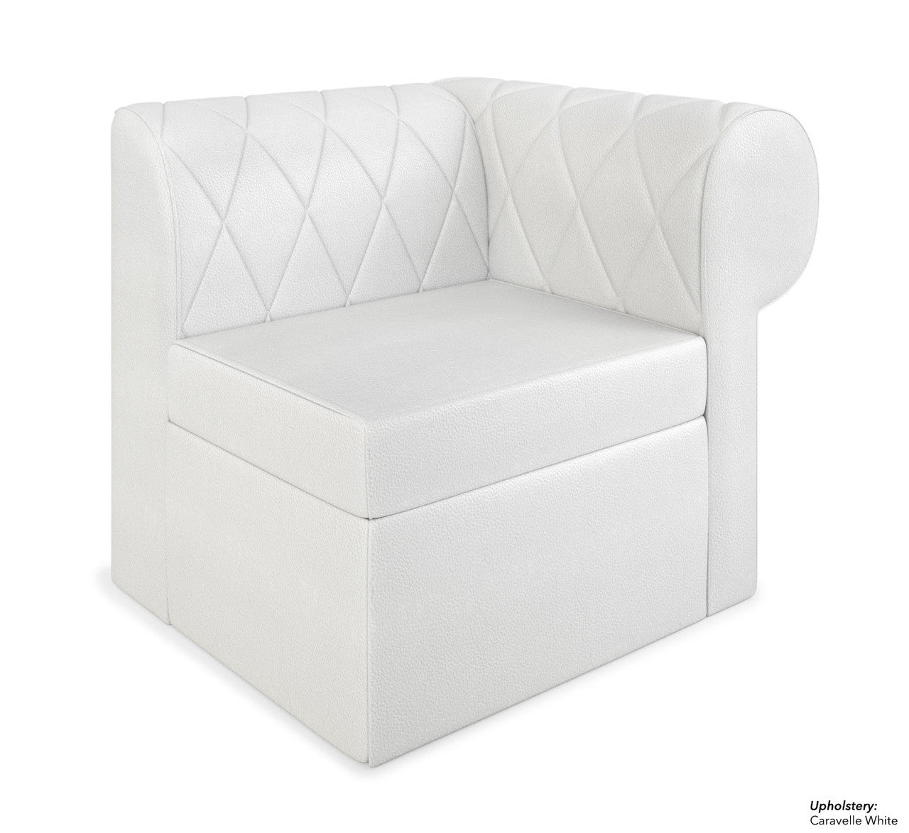 Extensión lateral derecha con brazo redondeado y capitoné modular Venice Diamond-Tufted
