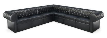 The Venice Diamond-Tufted Modular Lounge G1 Seating Arrangement with Rounded Arms