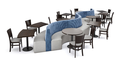 The Miami Modular Lounge 28' Long Restaurant Seating with Tables and Chair (Seats 26)