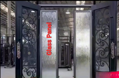 Pride Kopa Iron Glass entry Double Door