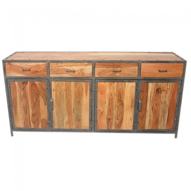 Angle Metal And Timber Sideboard XL Natural 180-40-90