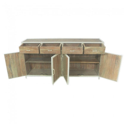 Angle Metal And Timber Sideboard XL White Wash-180-40-90