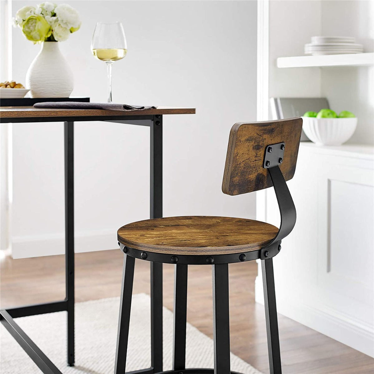 Abra Bar chairs with Footrest - Bar Stool Industrial - Industrial - Stable