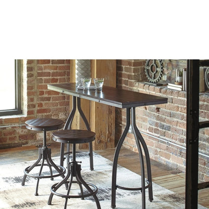 Conjunto de mesa y taburete de bar de 3 piezas de altura de mostrador BANI