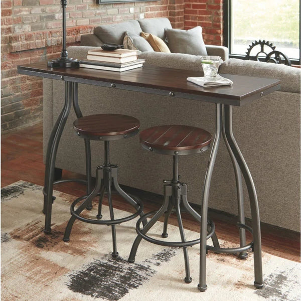 Conjunto de mesa y taburete de bar de 3 piezas de altura de mostrador BANI