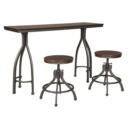 Conjunto de mesa y taburete de bar de 3 piezas de altura de mostrador BANI