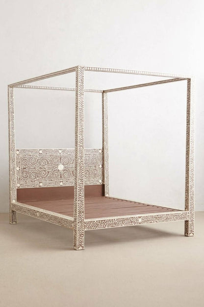 Fontana Bone Inlay 4 Post Bed