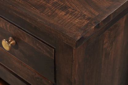 Classic Hand carved 3 Drawer and Glass Cabinet Sideboard