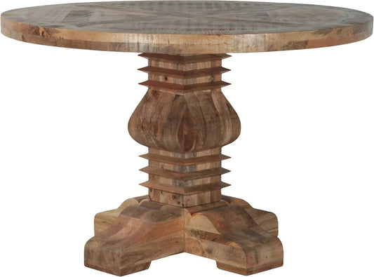 Regal Hearth Hand Carved  Round Dining Table Set With 4 Chairs