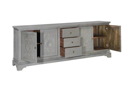 Ariana Hand Carved 3 Drawer Cabinet Sideboard