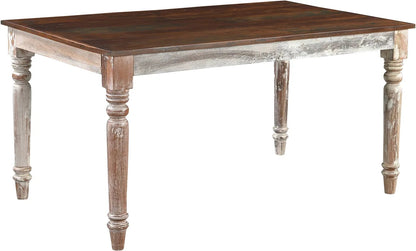 Vintage Farmhouse 6-Piece Distressed Wood Dining Set