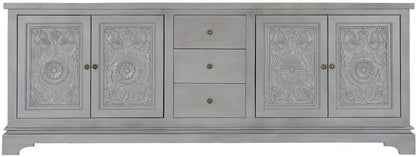 Ariana Hand Carved 3 Drawer Cabinet Sideboard