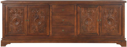 Ariana Hand Carved 3 Drawer Cabinet Sideboard