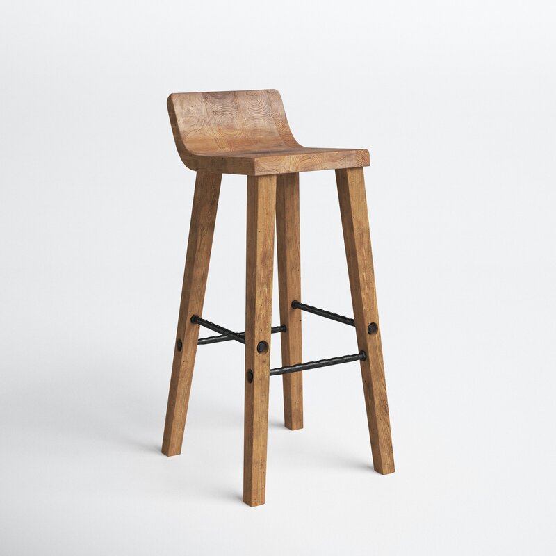 Alfonso Solid Wood Bar & Counter Stool