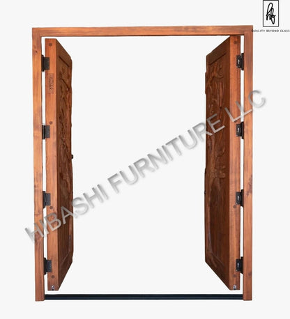 Puno Hand Carved Entry Double Door