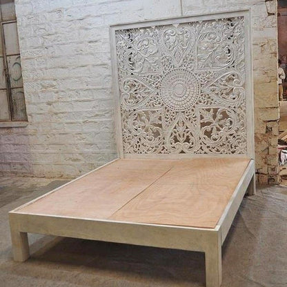 Victorian Hand Carved Wooden Kerri Bed Frame King/ Queen