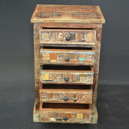 Liberty Reclaimed Wood Chest of 5 Drawers Tallboy