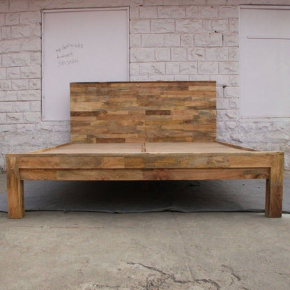 Chip Design Contemporary Boston Bed Mango Wood Frame