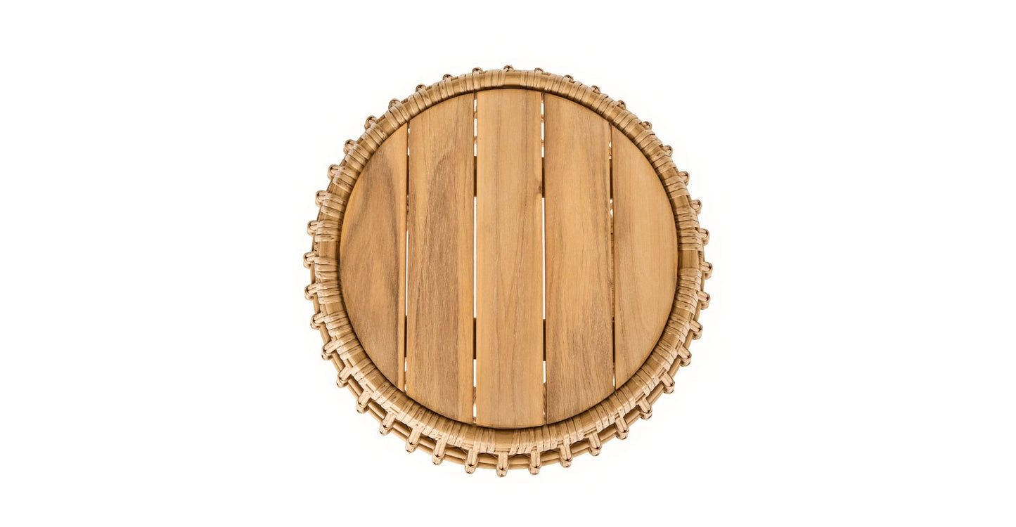 Mesa auxiliar de ratán ODA