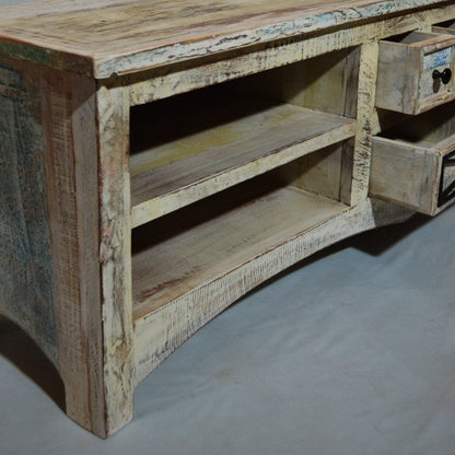 Rustica White TV Unit Large