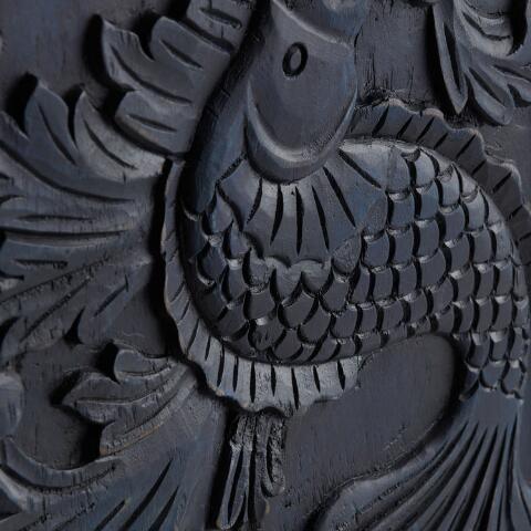 Manama Hand Carved Wood Fish Nairi Storage Cabinet