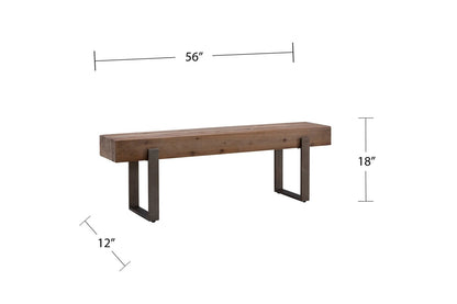 CARCAR Rustic Industrial Bench
