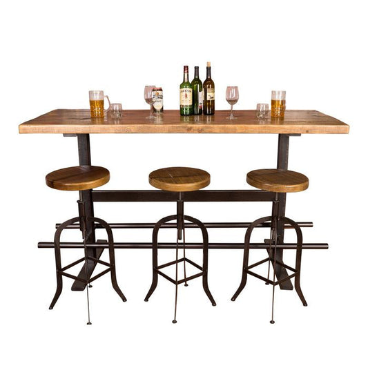 Baler Industrial Hand made Iron Beam Bar Table