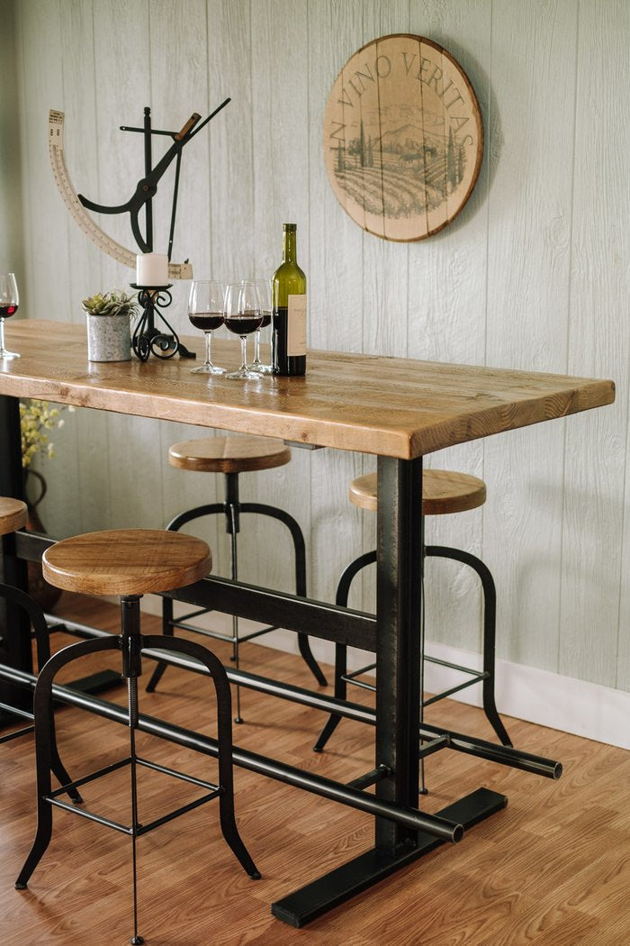 Baler Industrial Hand made Iron Beam Bar Table
