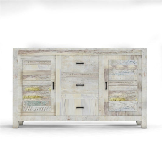 NIRVANA WHITEWASH TIMBER SIDEBOARD M