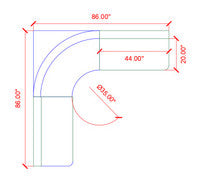 The Miso Flat-Back Modular Lounge V Shape Seating Arrangement G1