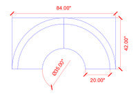 The Miso Flat-Back Modular Lounge Half-Circle Loveseat