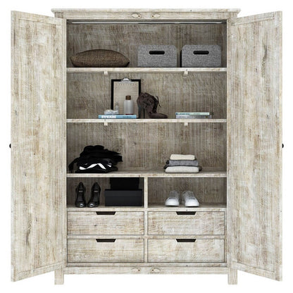 Vintage Carved Wooden Wardrobe/Cabinet/Armoire