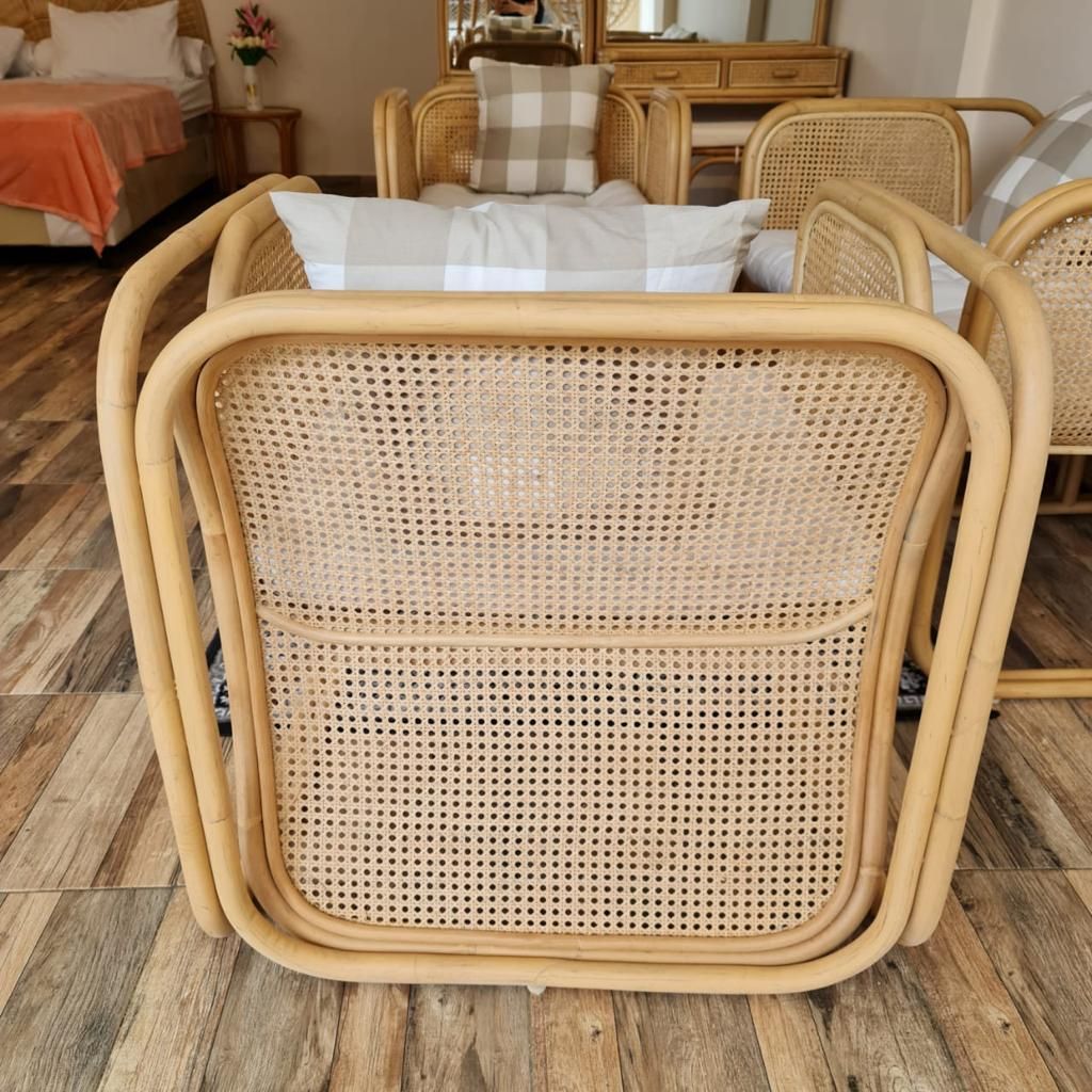 Sofá de ratán CORA con cojín
