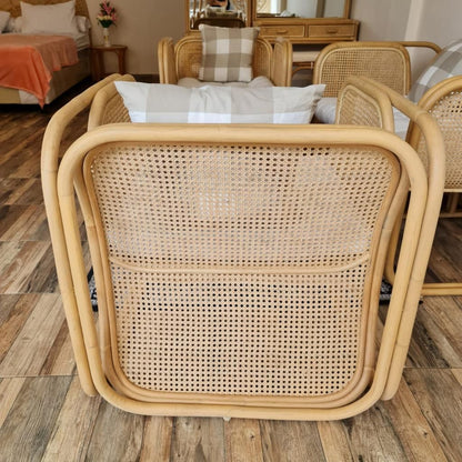 Sofá de ratán CORA con cojín