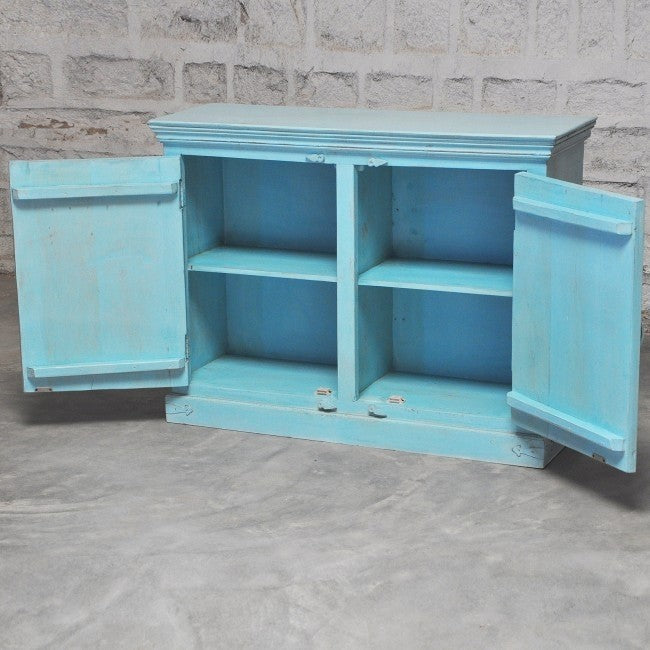 X Design Solid Wood Door Sideboard Turquoise 110-40-90